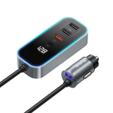 Mcdodo 5 Ports Car Charger 107W Digital Display Fast Charger with Extension Cord(4 USB+1 C)