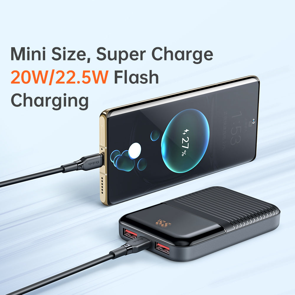 Mcdodo Moon Series ABS+PC Digital Display 10000mAh Mini Power Bank 22.5W(Black)