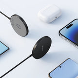 Mcdodo Magnetic Wireless Charger Made Up of Alloy/ TPE(Black)