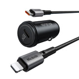 Mcdodo 30w Fast Car Charger + 36w USB-C to Apple iPhone Lightning Cable 1.2M(Black)