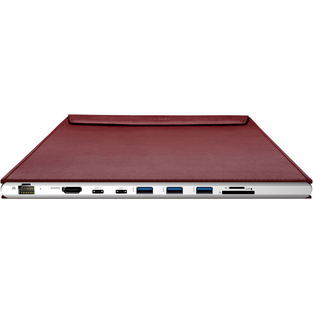 DOCKCASE A1 Multifunctional Sleeve and 9-Port Docking Station for MacBook Pro 15" Red