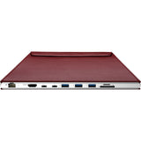 DOCKCASE A1 Multifunctional Sleeve and 9-Port Docking Station for MacBook Pro 15" Red