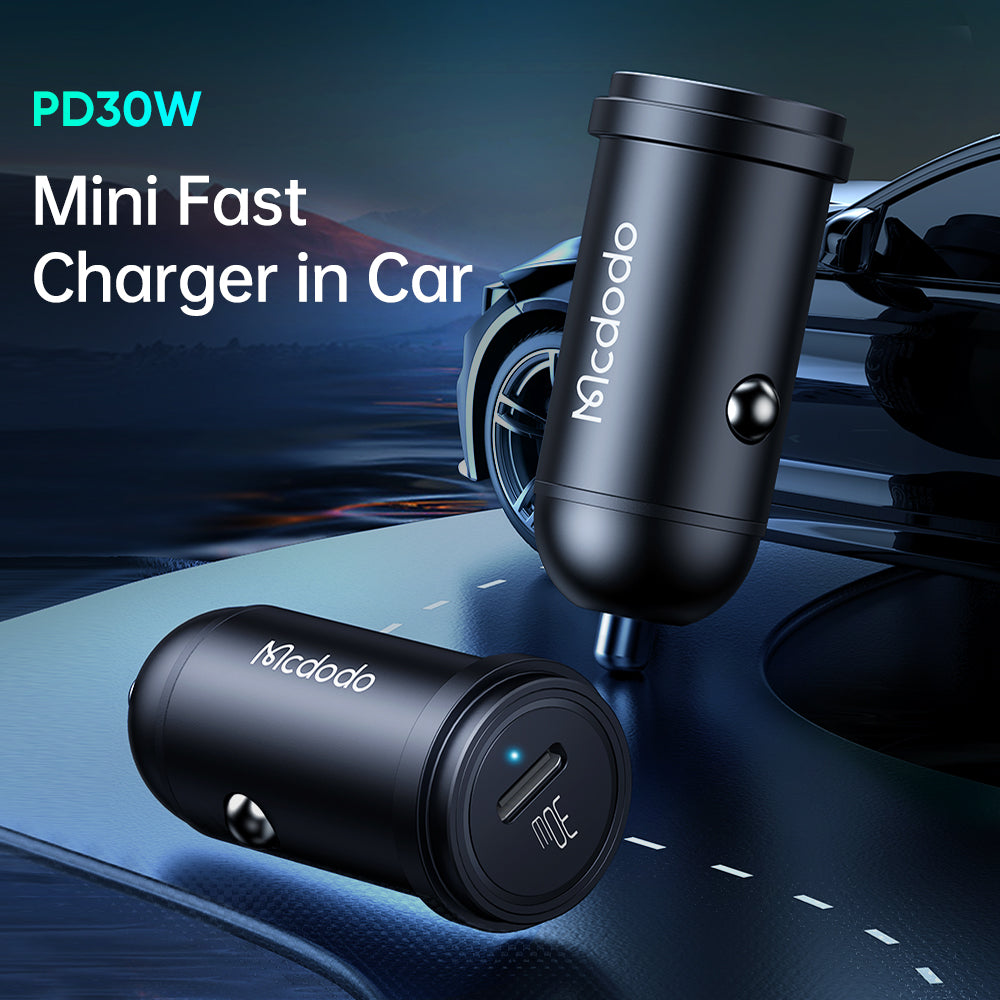 Mcdodo Obsidian Series 30w Fast Car Charger Type C (Black)