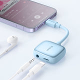 Mcdodo 2 in 1 Lightning to Lightning and DC3.5 Audio Adapter (Charging+ Music Play+Call Function)