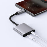 Mcdodo Wales Series 2 in 1 USB-C to USB-C+DC3.5mm Audio Adapter( Length 12.5cm)