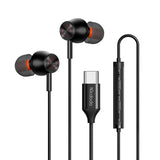 Mcdodo Alloy/ Nylon Type-C Wired Earphone Length 1.2 m(Black)