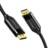 Mcdodo DP to DP Cable 4K High Definition 2m( DP Cable Compatible with Computer, Desktop, Laptop, PC, Monitor, Projector - Black)