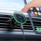 Mcdodo Magnetic 15W Magnetic Wireless Car Charger  for Air Outlet Dashboard(Black)