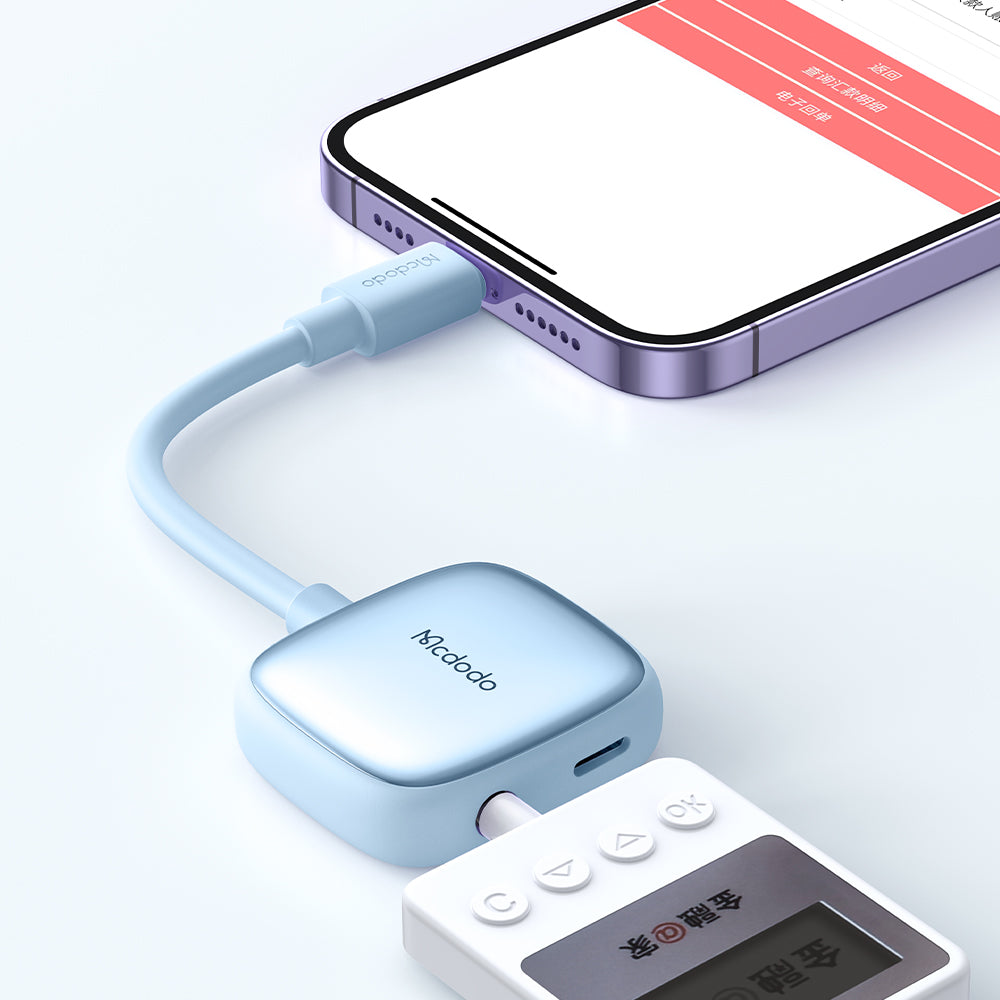 Mcdodo 2 in 1 Lightning to Lightning and DC3.5 Audio Adapter (Charging+ Music Play+Call Function)