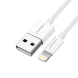 UGREEN USB-A Male to Lightning Male Cable Nickel Plating ABS Shell White