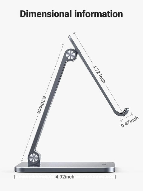 UGREEN LP134 Adjustable Aluminum Tablet & Mobile Stand - Compatible with iPad Pro, iPhone 12 Pro Max