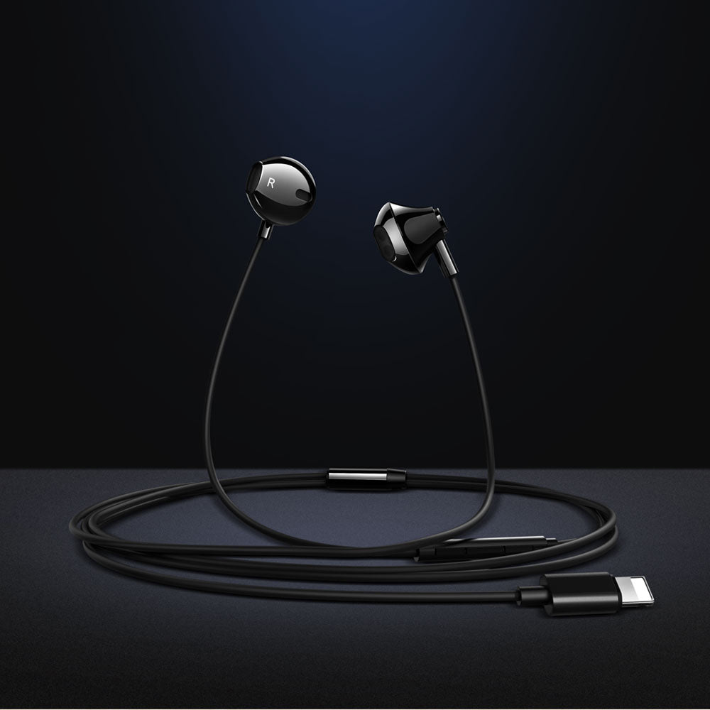 Mcdodo Achievement Series Lightning Wired Earphone Length 1.2 m(Black)