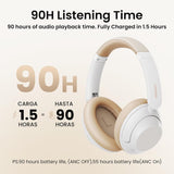 UGREEN Noise Cancelling Wireless Bluetooth Headphones, 90H Playtime, HiFi Stereo, Foldable with Mic