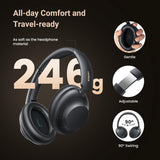 UGREEN Noise Cancelling Wireless Bluetooth Headphones, 90H Playtime, HiFi Stereo, Foldable with Mic