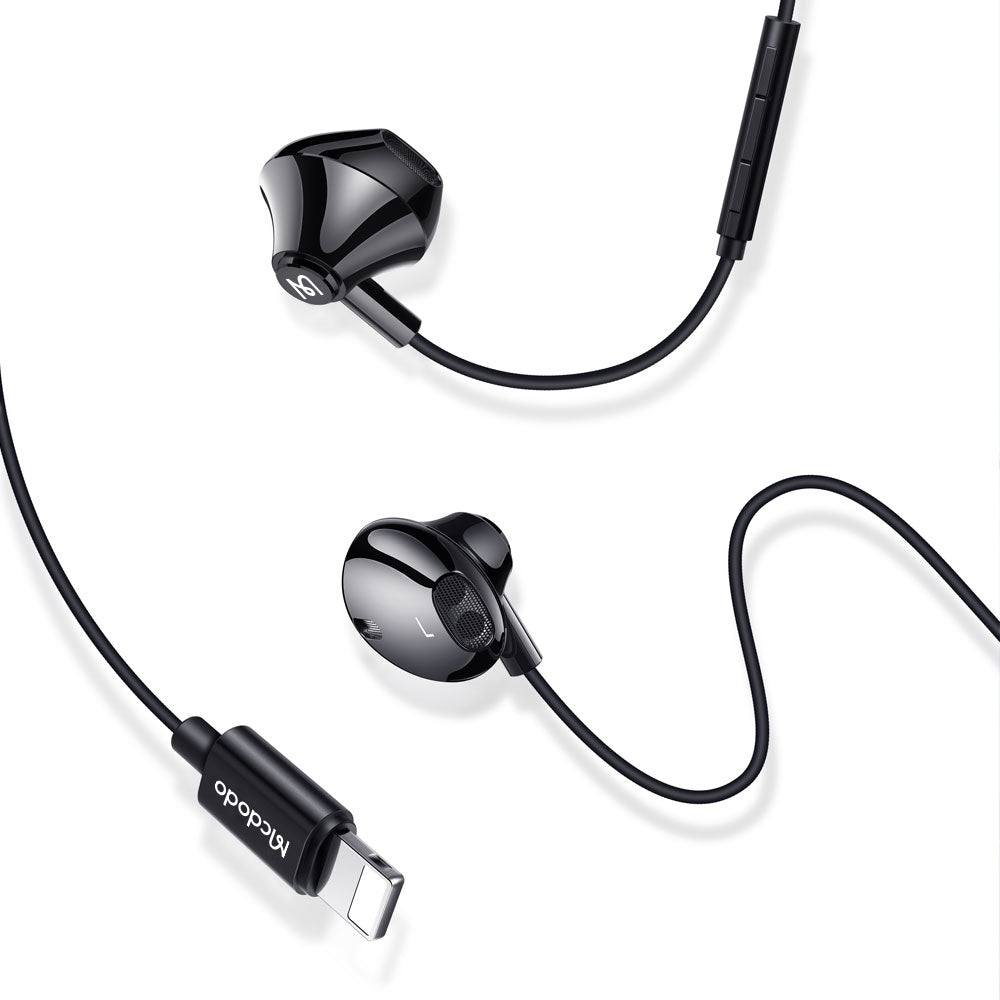 Mcdodo Achievement Series Lightning Wired Earphone Length 1.2 m(Black)