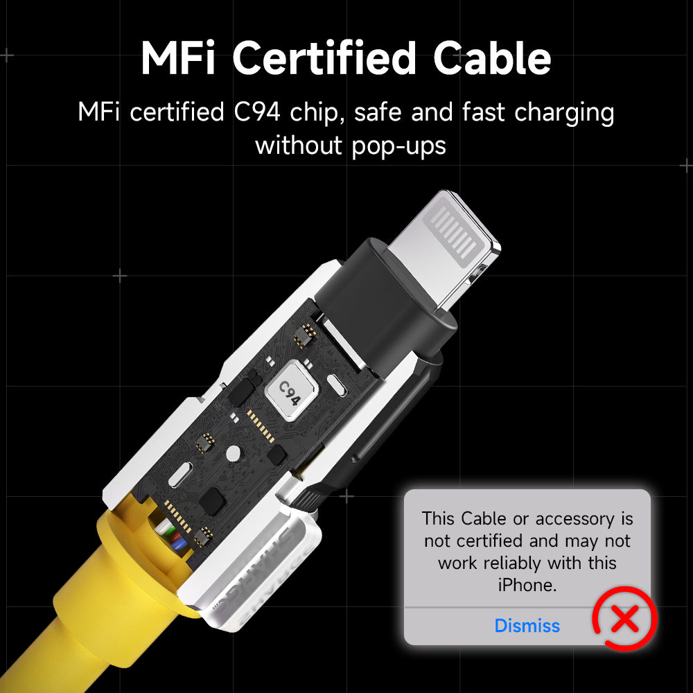 Sharge USB-C to Lightning Phantom MFI Certified Cable (1.2M)