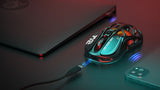 GravaStar Mercury M2 Pro Gaming Mouse Lightweight TUROSPEED Wireless Technology, 5 Programmable Buttons, 5 Dynamic Lightsync RGB Modes(Black)